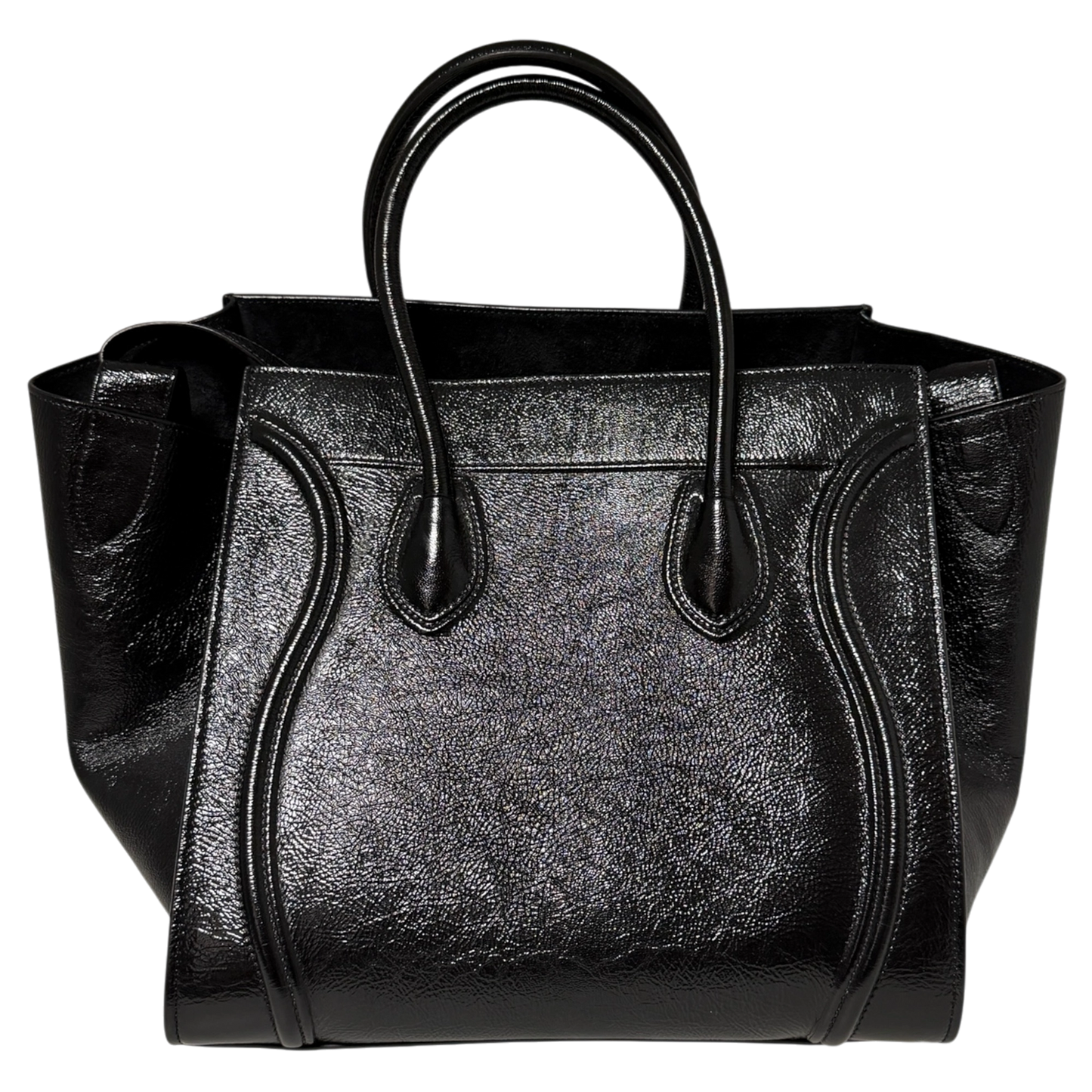 CELINE Luggage Phantom Lackleder Medium schwarz  / neuwertig CELINE
