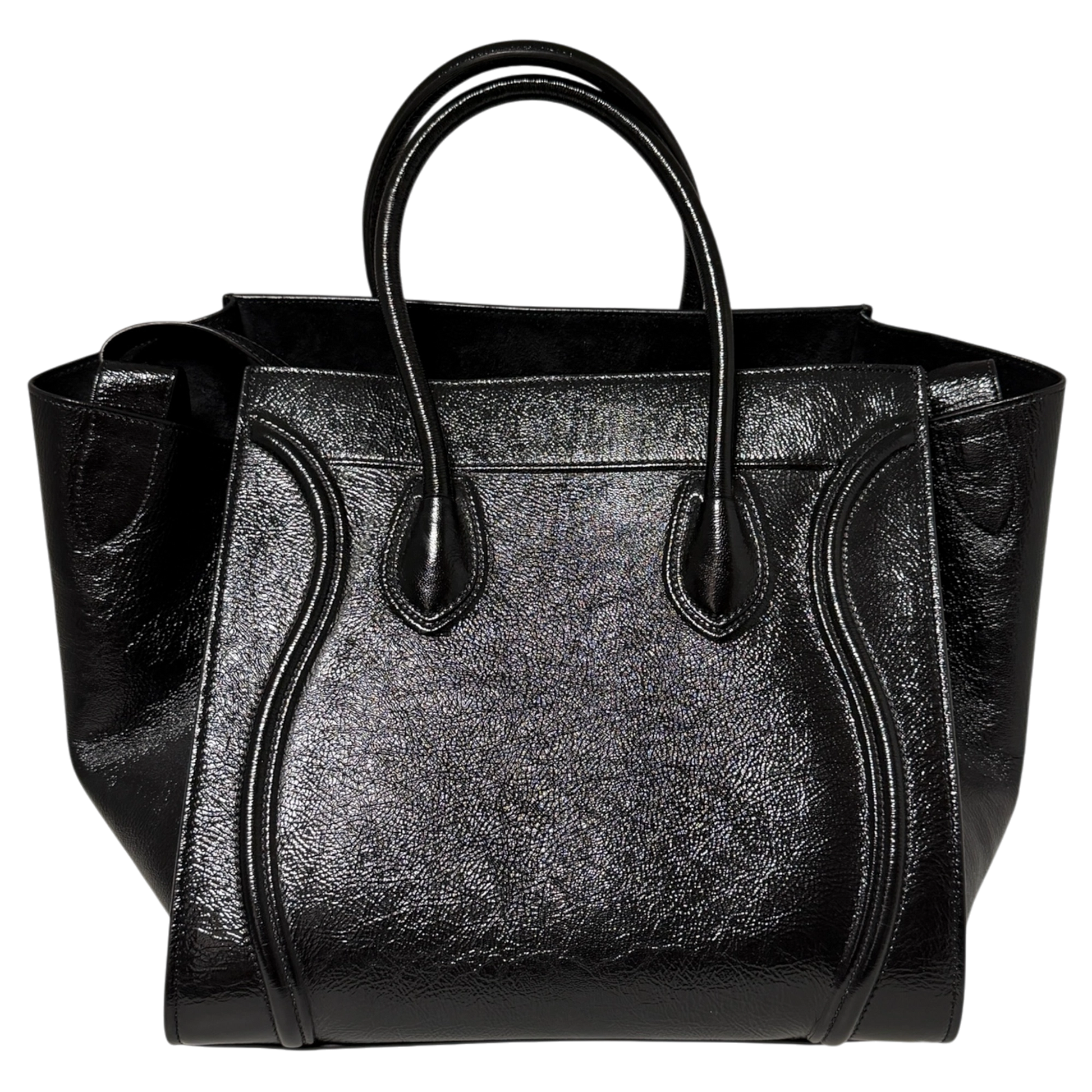 CELINE Luggage Phantom Lackleder Medium schwarz  / neuwertig CELINE