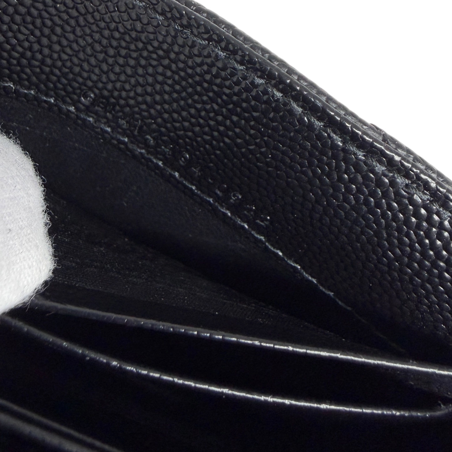 Saint Laurent Cassandre Geldbörse small Leder silberne Hardware / sehr gut Saint Laurent