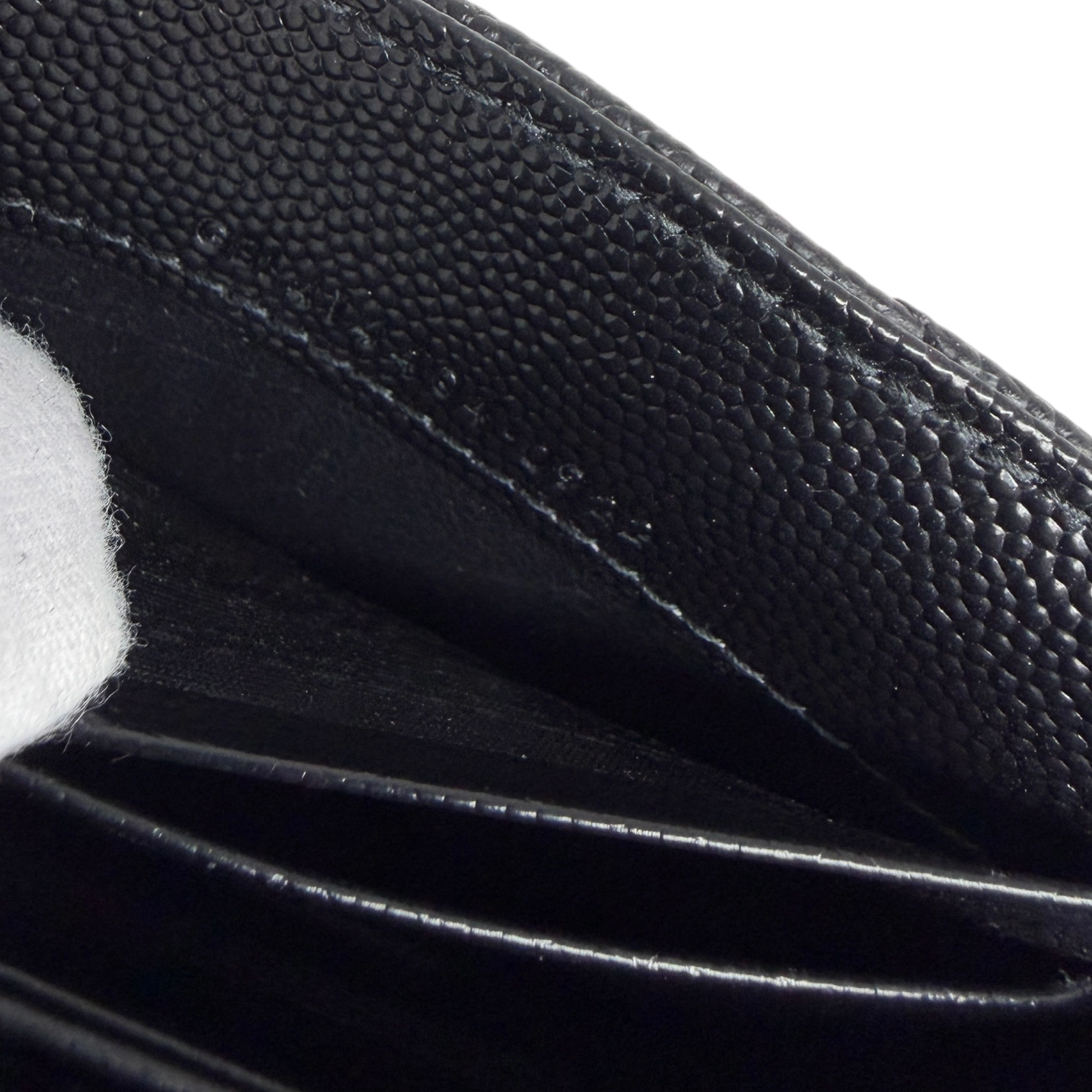 Saint Laurent Cassandre Geldbörse small Leder silberne Hardware / sehr gut Saint Laurent