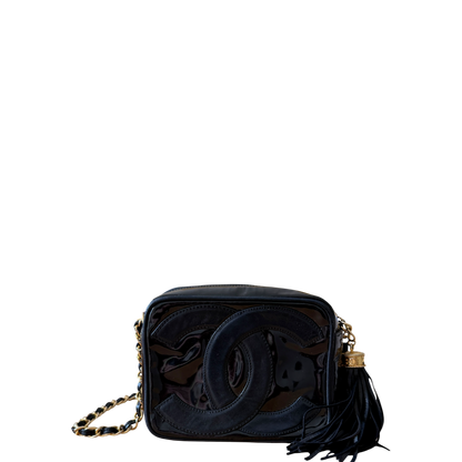 Chanel Vintage Lackleder Camerabag GHW / gut Chanel