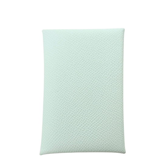 Hermès Kartenetui Calvi Duo Compact Vert Peppermint Fullset / neuwertig Hermès