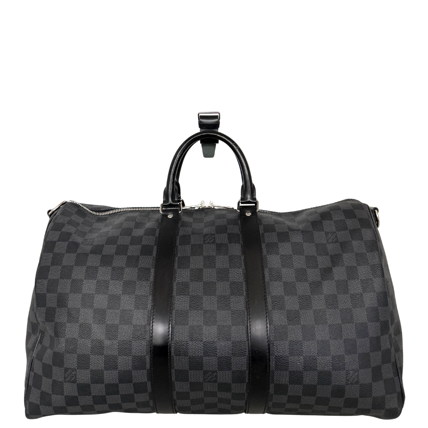 Louis Vuitton Keepall 45 mit Schulterriemen in Damier Graphite Canvas N41418 Schwarz / gut Louis Vuitton