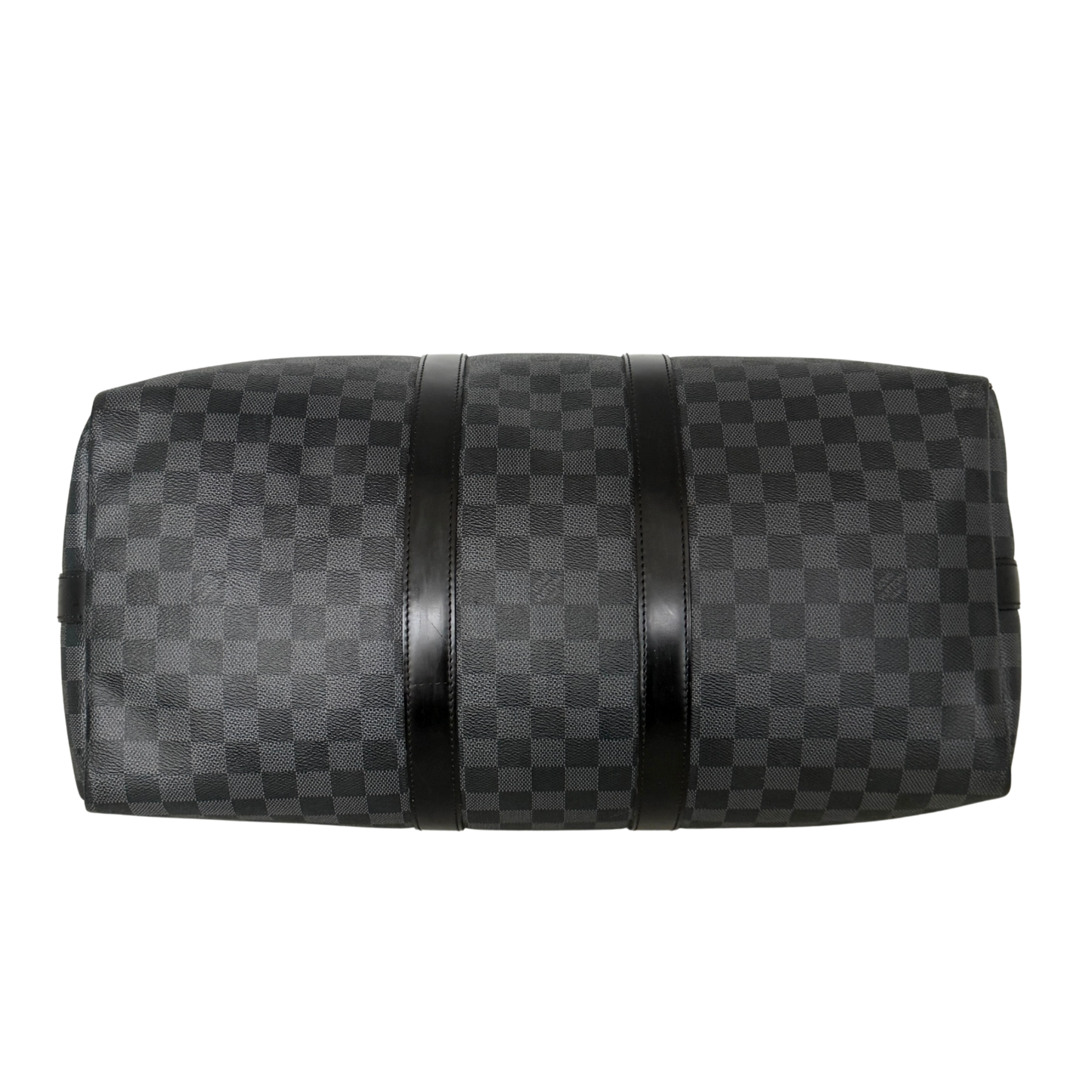 Louis Vuitton Keepall 45 mit Schulterriemen in Damier Graphite Canvas N41418 Schwarz / gut Louis Vuitton