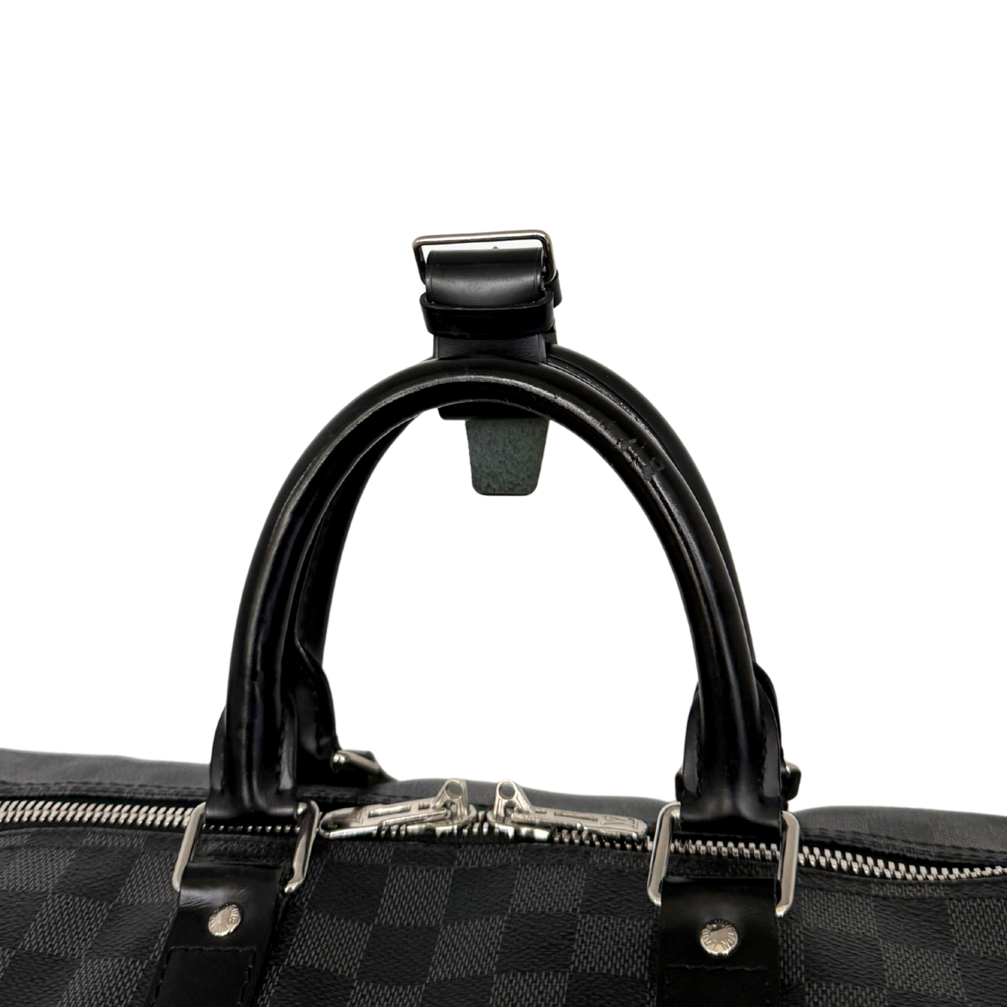 Louis Vuitton Keepall 45 mit Schulterriemen in Damier Graphite Canvas N41418 Schwarz / gut Louis Vuitton