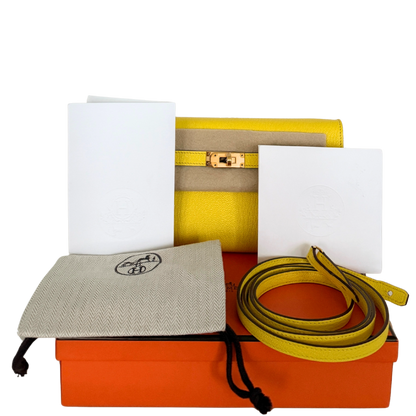 Hermès Kelly To Go Jaune Citron Fullset / neuwertig Hermès