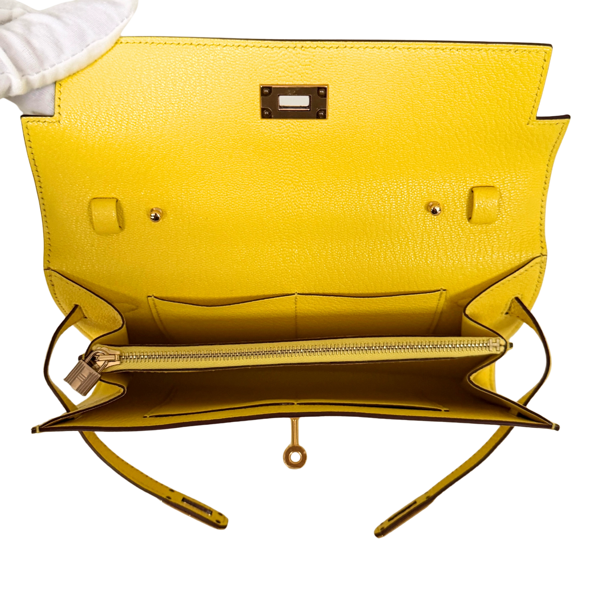 Hermès Kelly To Go Jaune Citron Fullset / neuwertig Hermès