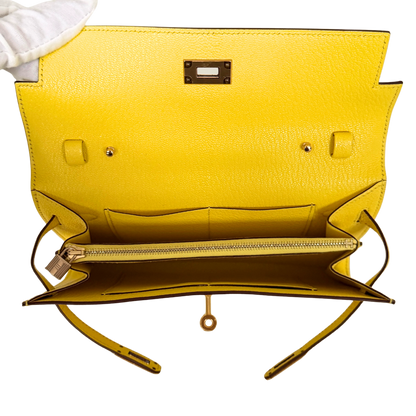 Hermès Kelly To Go Jaune Citron Fullset / neuwertig Hermès