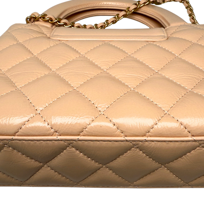 Chanel Kelly Mini Nano Shopper Handtasche Beige Fullset / neuwertig