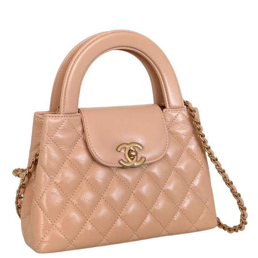 Chanel Kelly Mini Nano Shopper Handtasche Beige Fullset / neuwertig