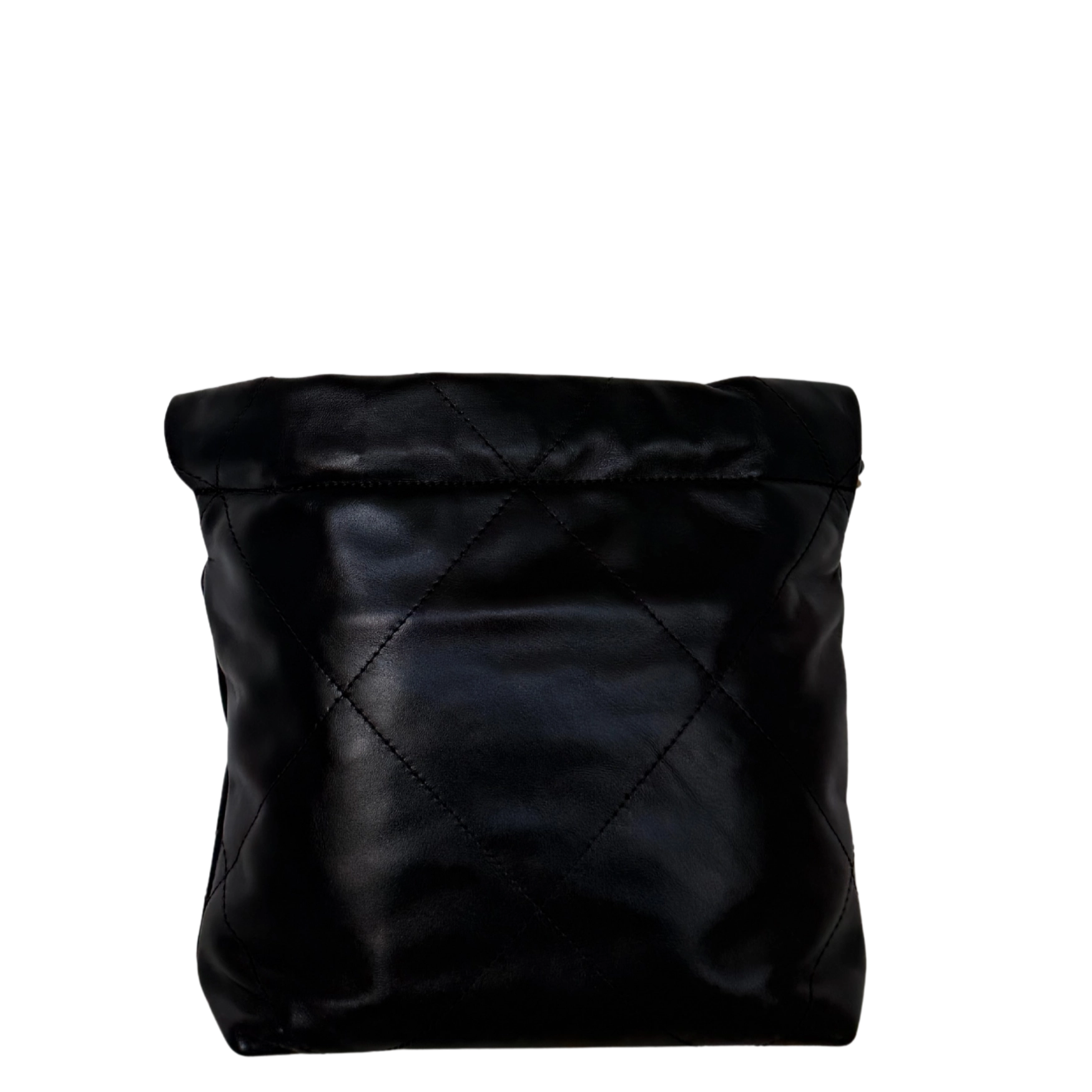 Chanel Kleine Chanel 22 Tasche Schwarz aus Kalbsleder goldene Hardware / neuwertig Chanel