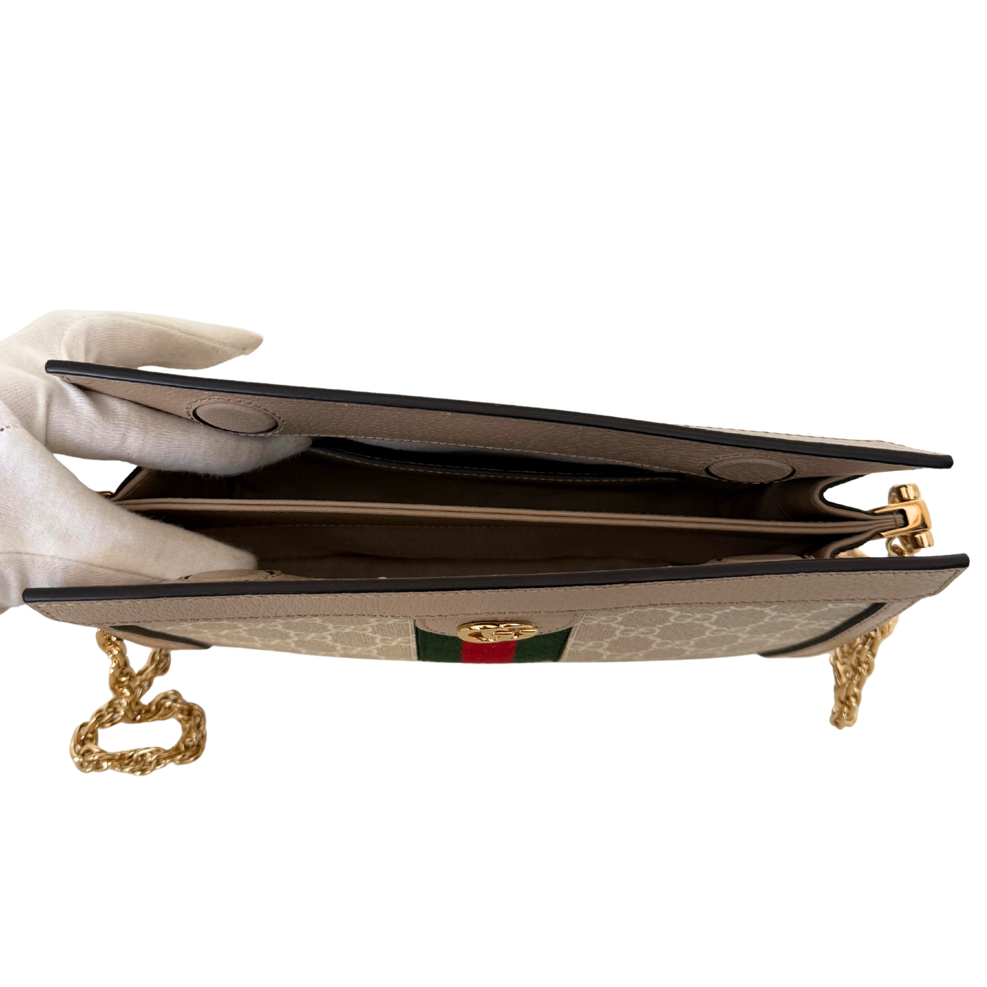Gucci Ophidia GG Kleine Schultertasche Beige / neuwertig Gucci