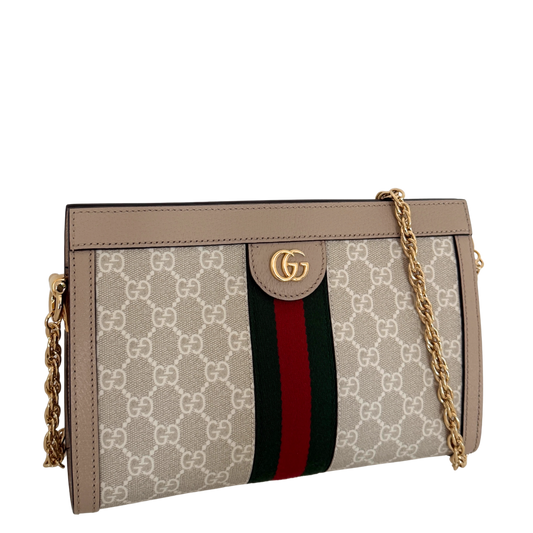 Gucci Ophidia GG Kleine Schultertasche Beige / neuwertig Gucci