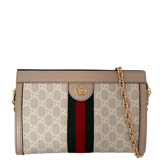 Gucci Ophidia GG Kleine Schultertasche Beige / neuwertig Gucci