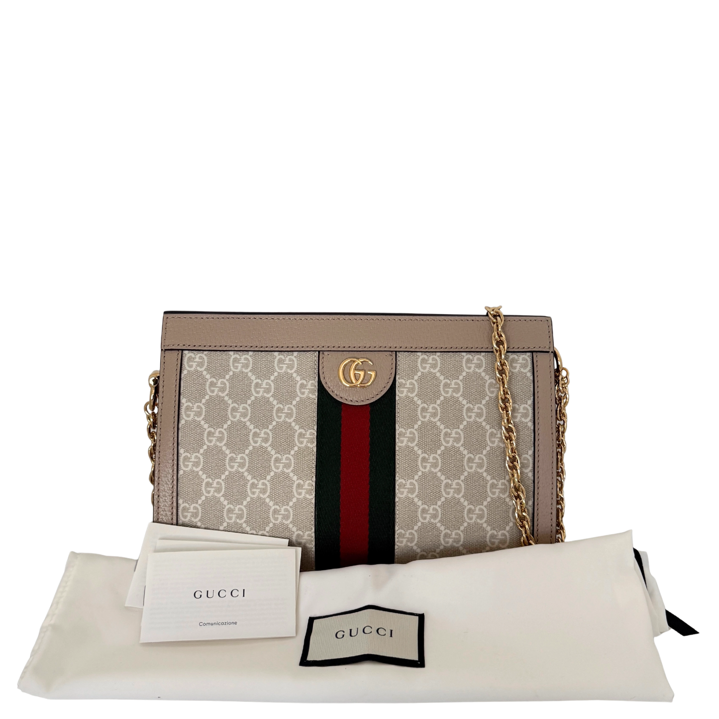 Gucci Ophidia GG Kleine Schultertasche Beige / neuwertig Gucci