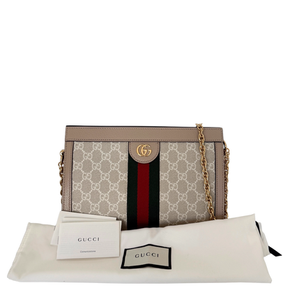 Gucci Ophidia GG Kleine Schultertasche Beige / neuwertig Gucci