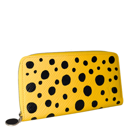 Louis Vuitton x Yayoi Kusama Zip Around Geldbörse in Epi-Leder M81960 Gelb Fullset / neuwertig Louis Vuitton