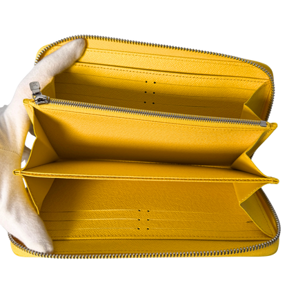 Louis Vuitton x Yayoi Kusama Zip Around Geldbörse in Epi-Leder M81960 Gelb Fullset / neuwertig Louis Vuitton