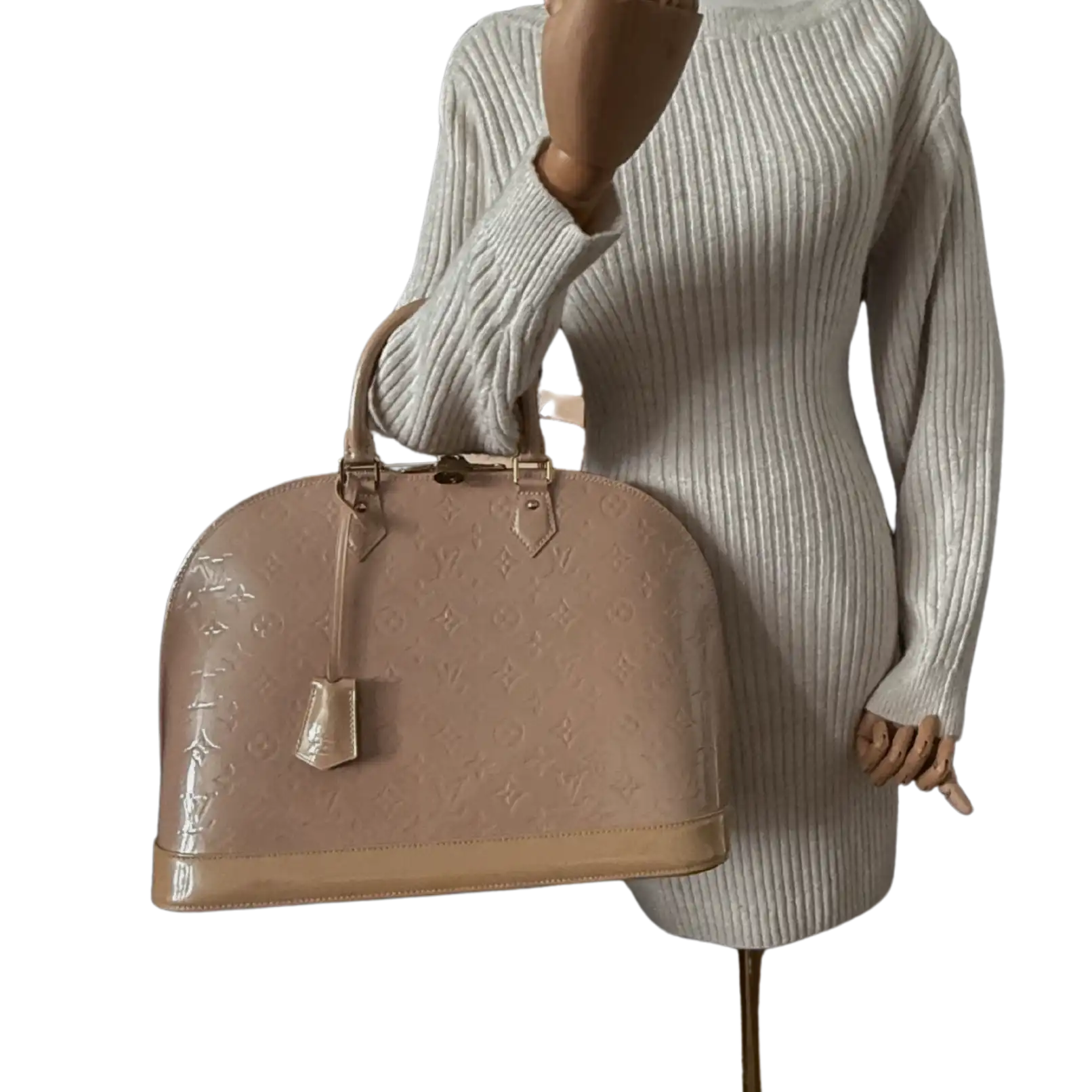 Louis Vuitton Alma GM Vernis Leder MI1130 Beige / sehr gut Louis Vuitton