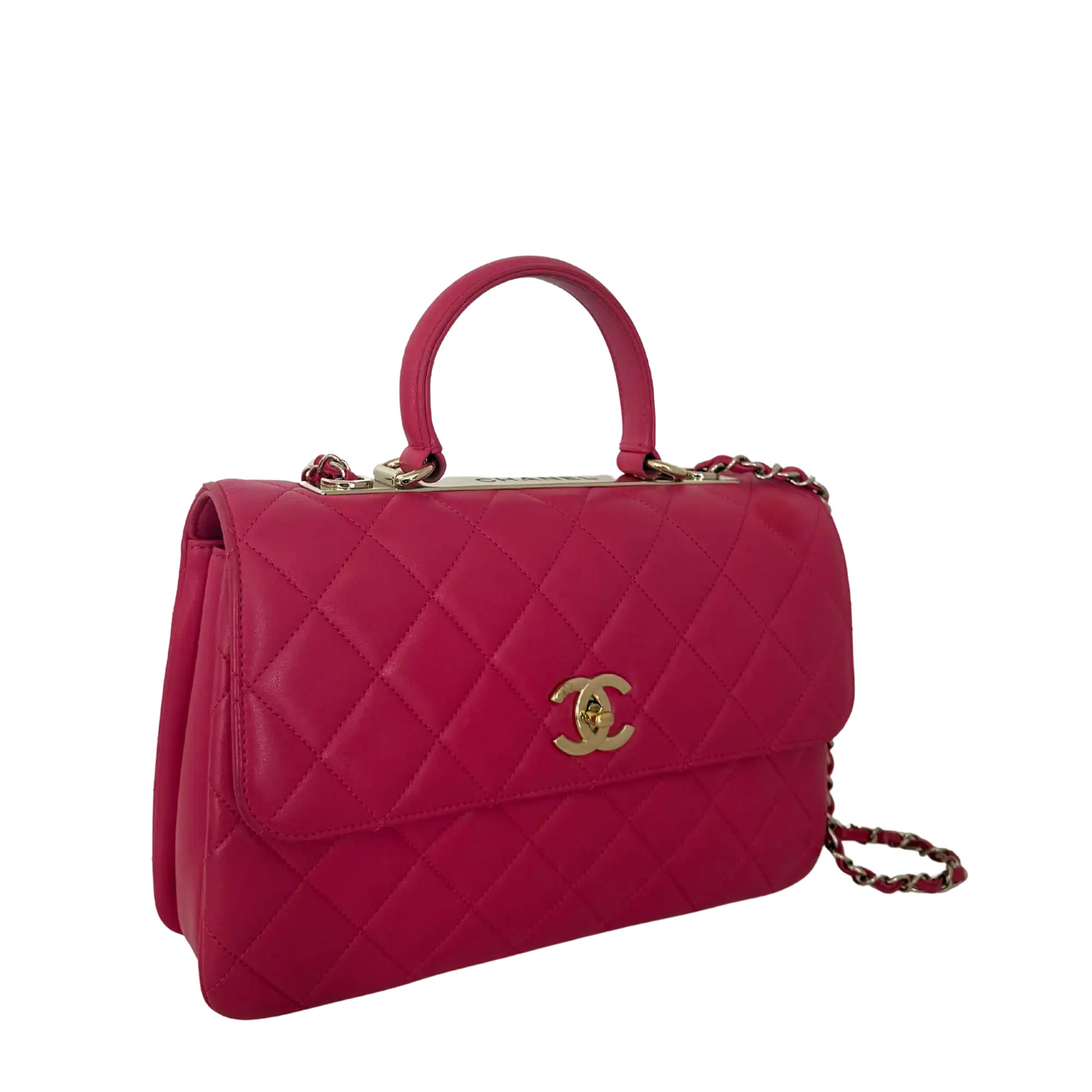 Chanel Trendy CC Top Handle Lammleder Pink / gut Chanel