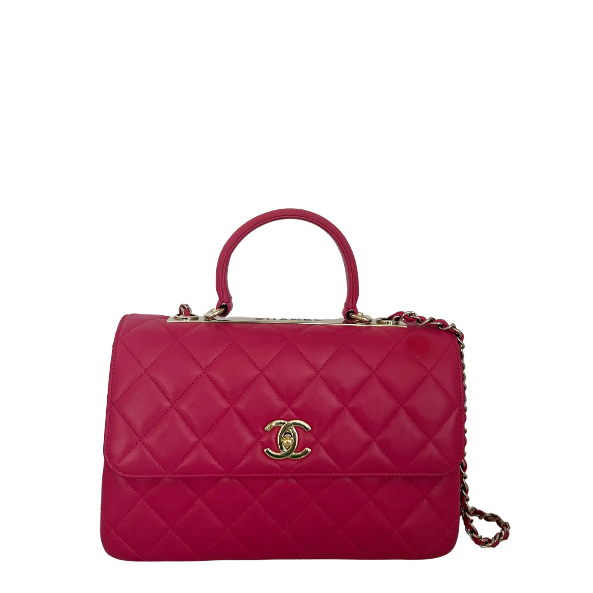 Chanel Trendy CC Top Handle Lammleder Pink / gut Chanel