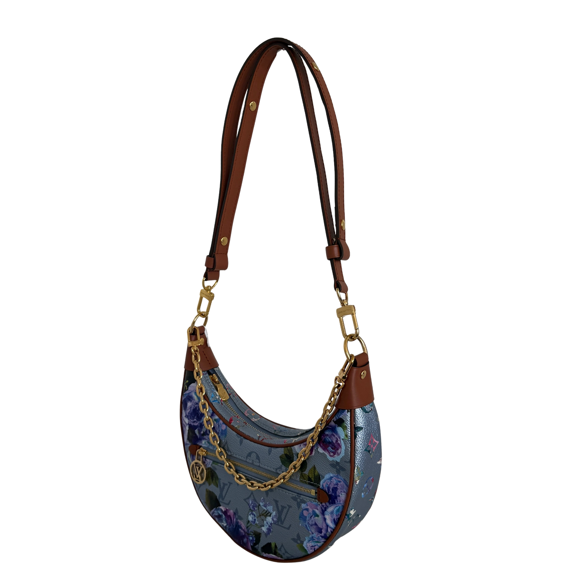 Louis Vuitton Metallic Monogram LV Garden Loop PM Blau / neuwertig Louis Vuitton