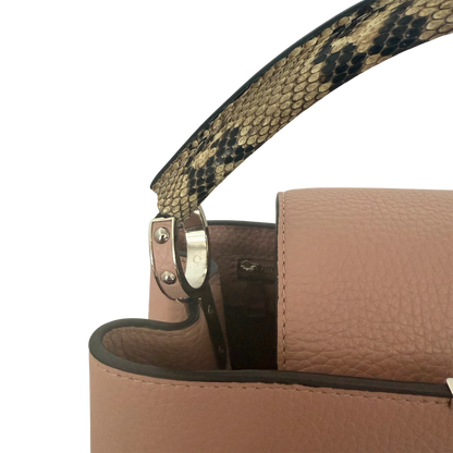 Louis Vuitton Capucines mit Schlangenledergriff Rosa N92801 / neuwertig Louis Vuitton