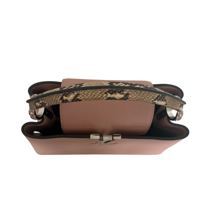 Louis Vuitton Capucines mit Schlangenledergriff Rosa N92801 / neuwertig Louis Vuitton