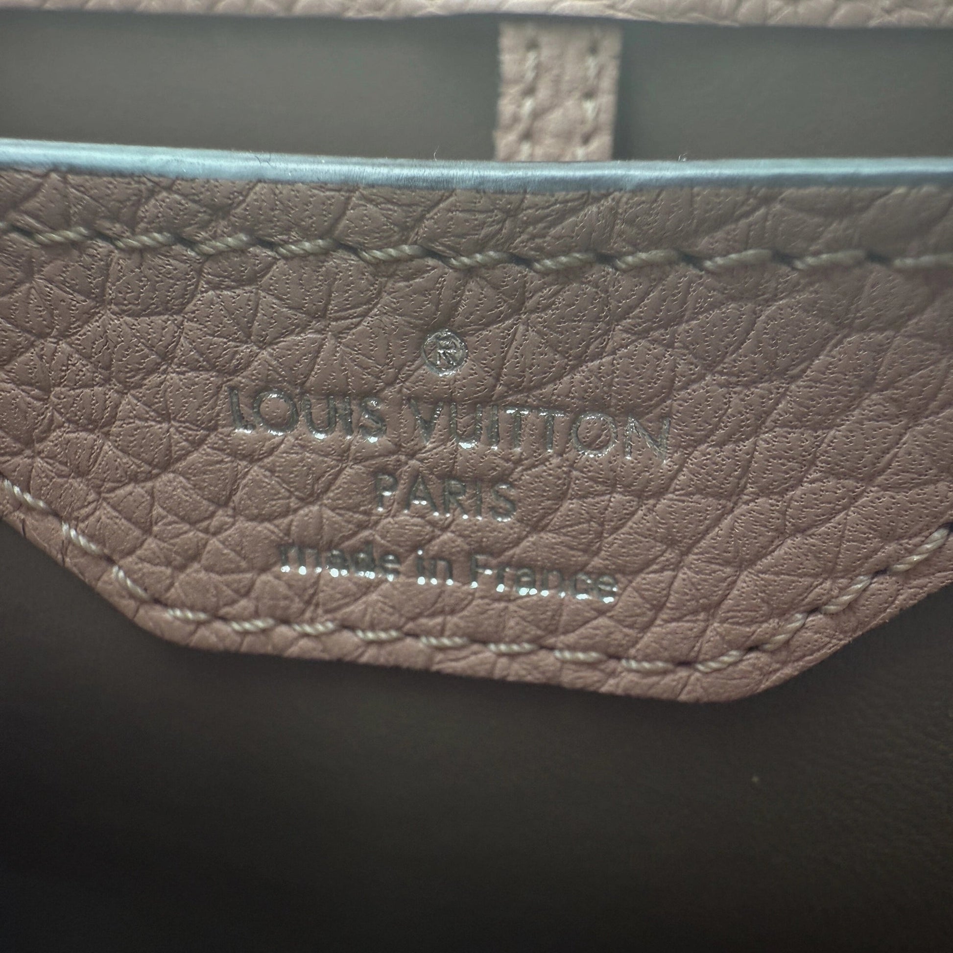 Louis Vuitton Capucines mit Schlangenledergriff Rosa N92801 / neuwertig Louis Vuitton