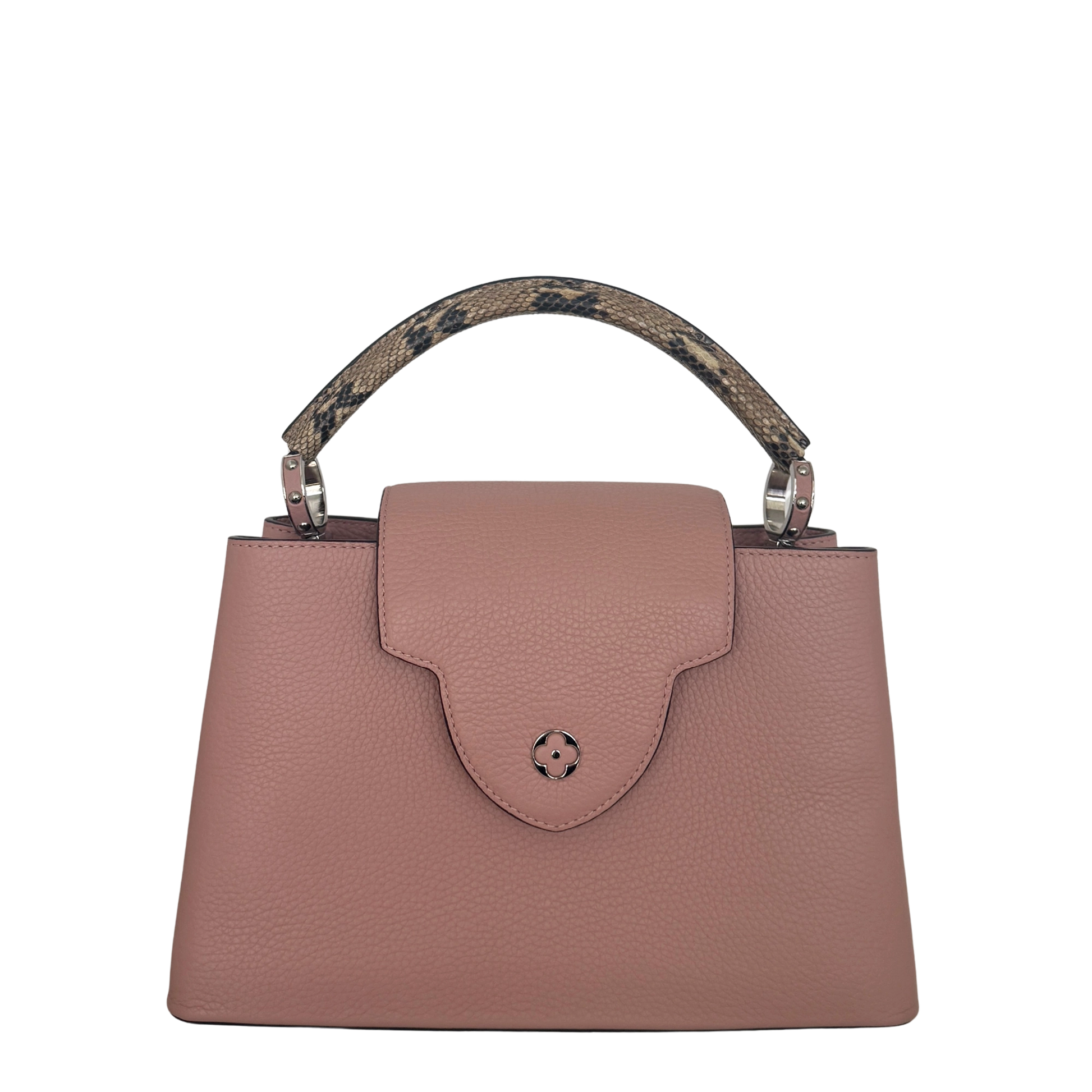 Louis Vuitton Capucines mit Schlangenledergriff Rosa N92801 / neuwertig Louis Vuitton