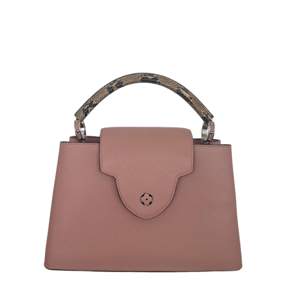Louis Vuitton Capucines mit Schlangenledergriff Rosa N92801 / neuwertig Louis Vuitton
