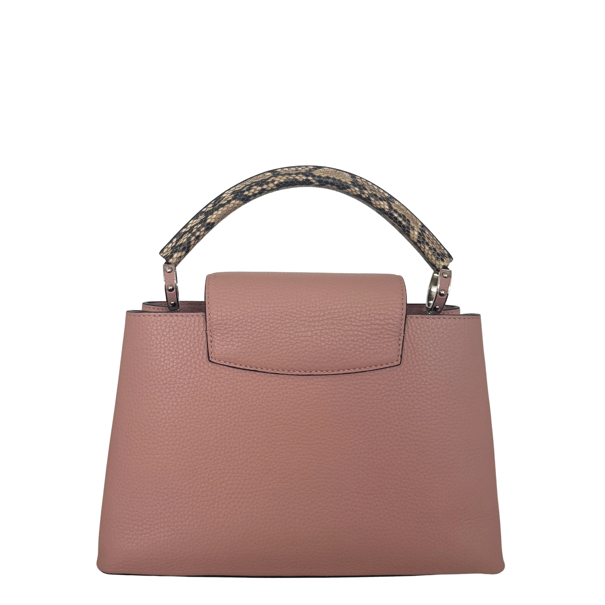 Louis Vuitton Capucines mit Schlangenledergriff Rosa N92801 / neuwertig Louis Vuitton