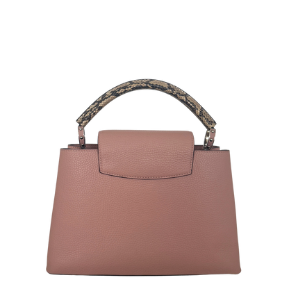 Louis Vuitton Capucines mit Schlangenledergriff Rosa N92801 / neuwertig Louis Vuitton