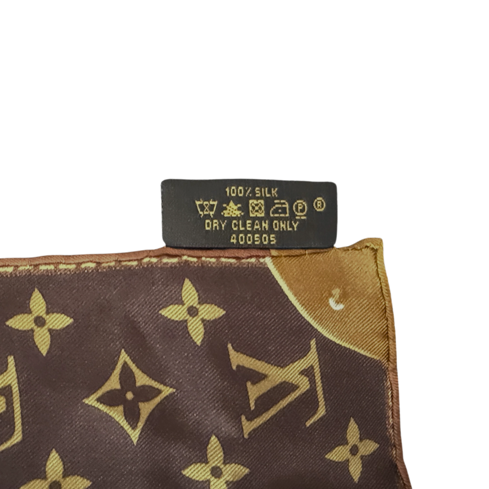 Louis Vuitton Monogram Classic Seidentuch Braun / neuwertig Louis Vuitton