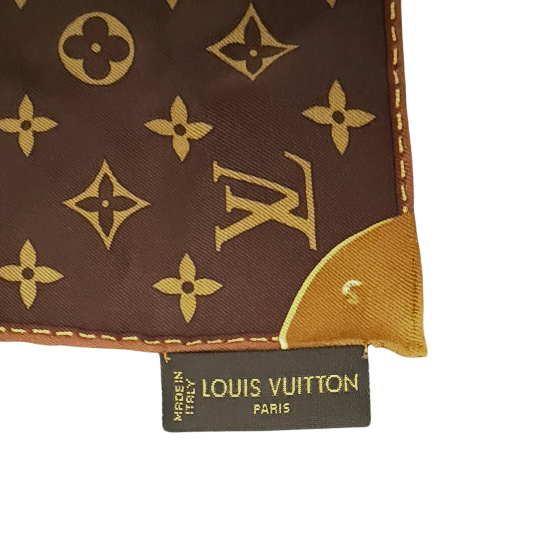 Louis Vuitton Monogram Classic Seidentuch Braun / neuwertig Louis Vuitton