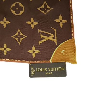 Louis Vuitton Monogram Classic Seidentuch Braun / neuwertig Louis Vuitton