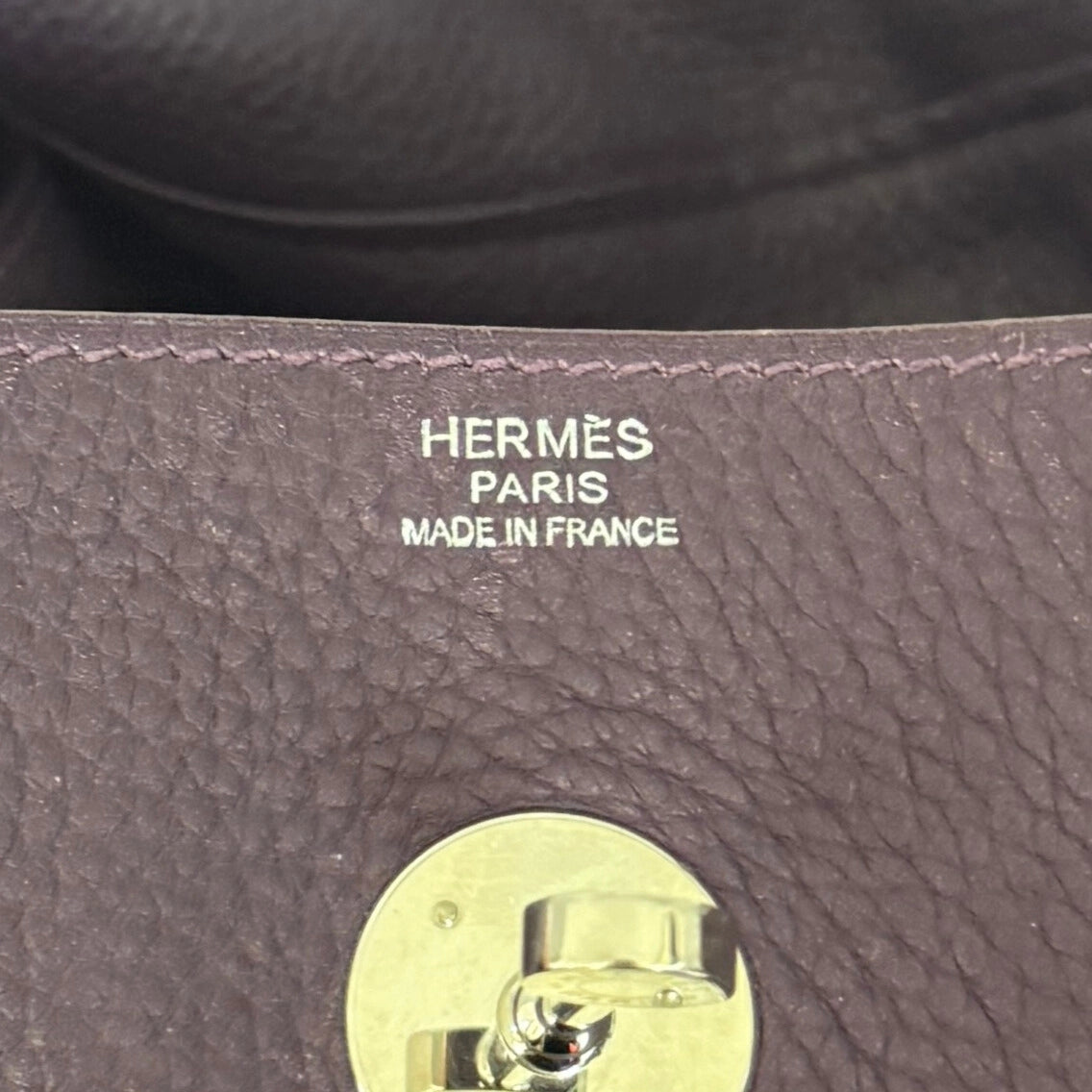Hermès Lindy 34 Taurillon Clémence Ultraviolet / gut Hermès