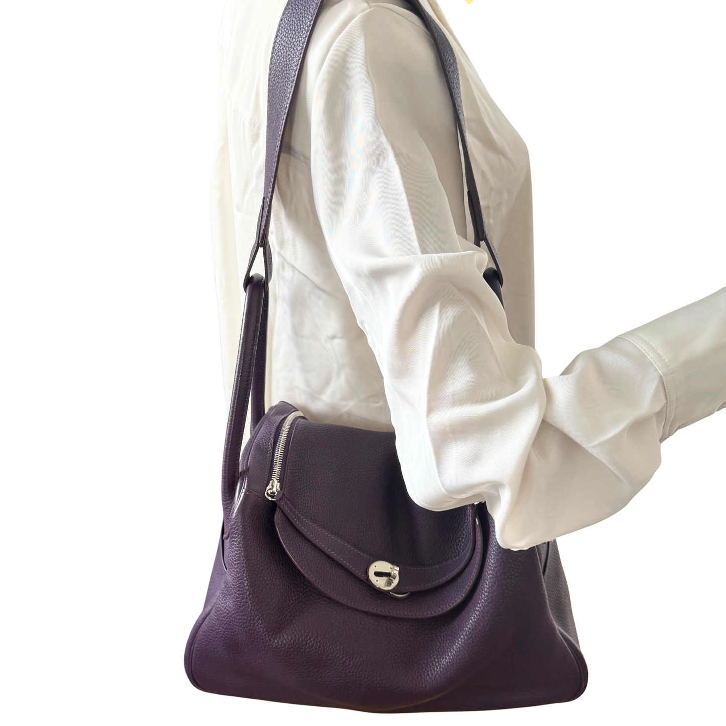 Hermès Lindy 34 Taurillon Clémence Ultraviolet / gut Hermès
