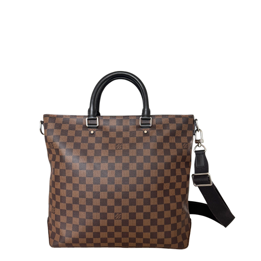Louis Vuitton Damier Ebene Jake Tote Bag N41559 Braun / sehr gut Louis Vuitton