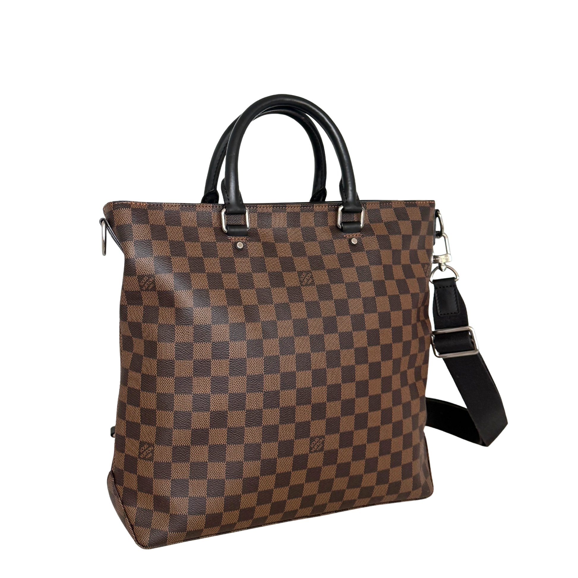 Louis Vuitton Damier Ebene Jake Tote Bag N41559 Braun / sehr gut Louis Vuitton