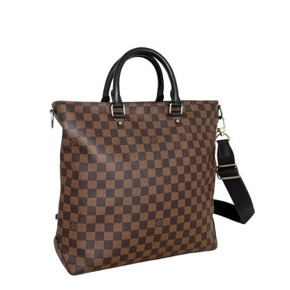 Louis Vuitton Damier Ebene Jake Tote Bag N41559 Braun / sehr gut Louis Vuitton