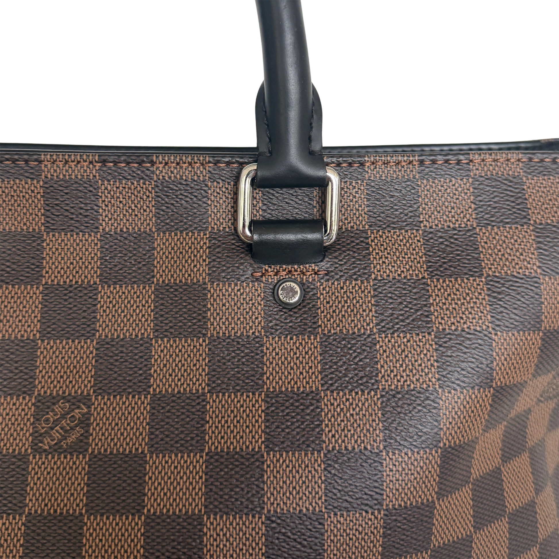 Louis Vuitton Damier Ebene Jake Tote Bag N41559 Braun / sehr gut Louis Vuitton