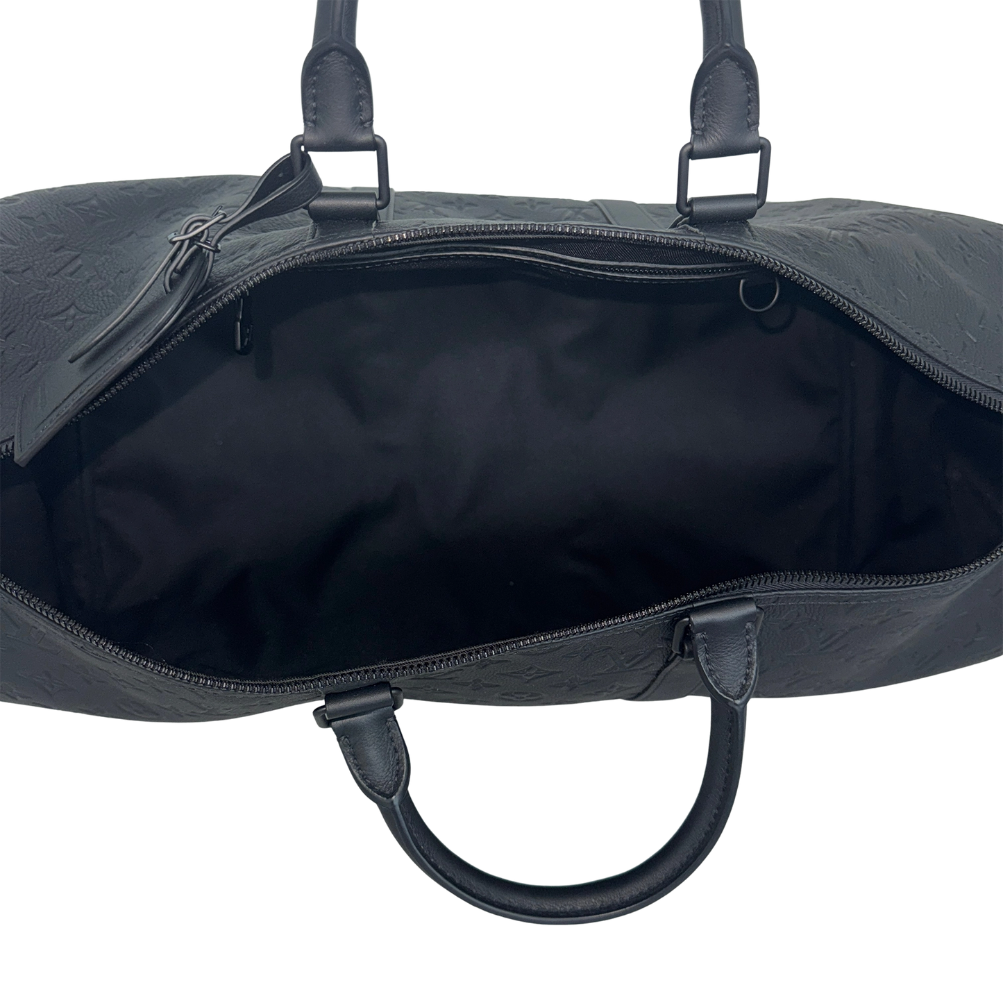 Louis Vuitton Keepall 50 mit Schulterriemen M44810 schwarz / neuwertig Louis Vuitton