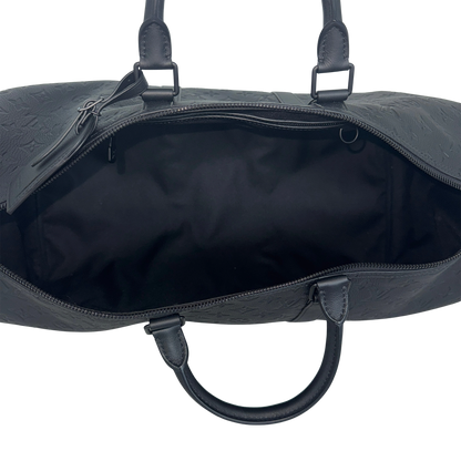 Louis Vuitton Keepall 50 mit Schulterriemen M44810 schwarz / neuwertig Louis Vuitton