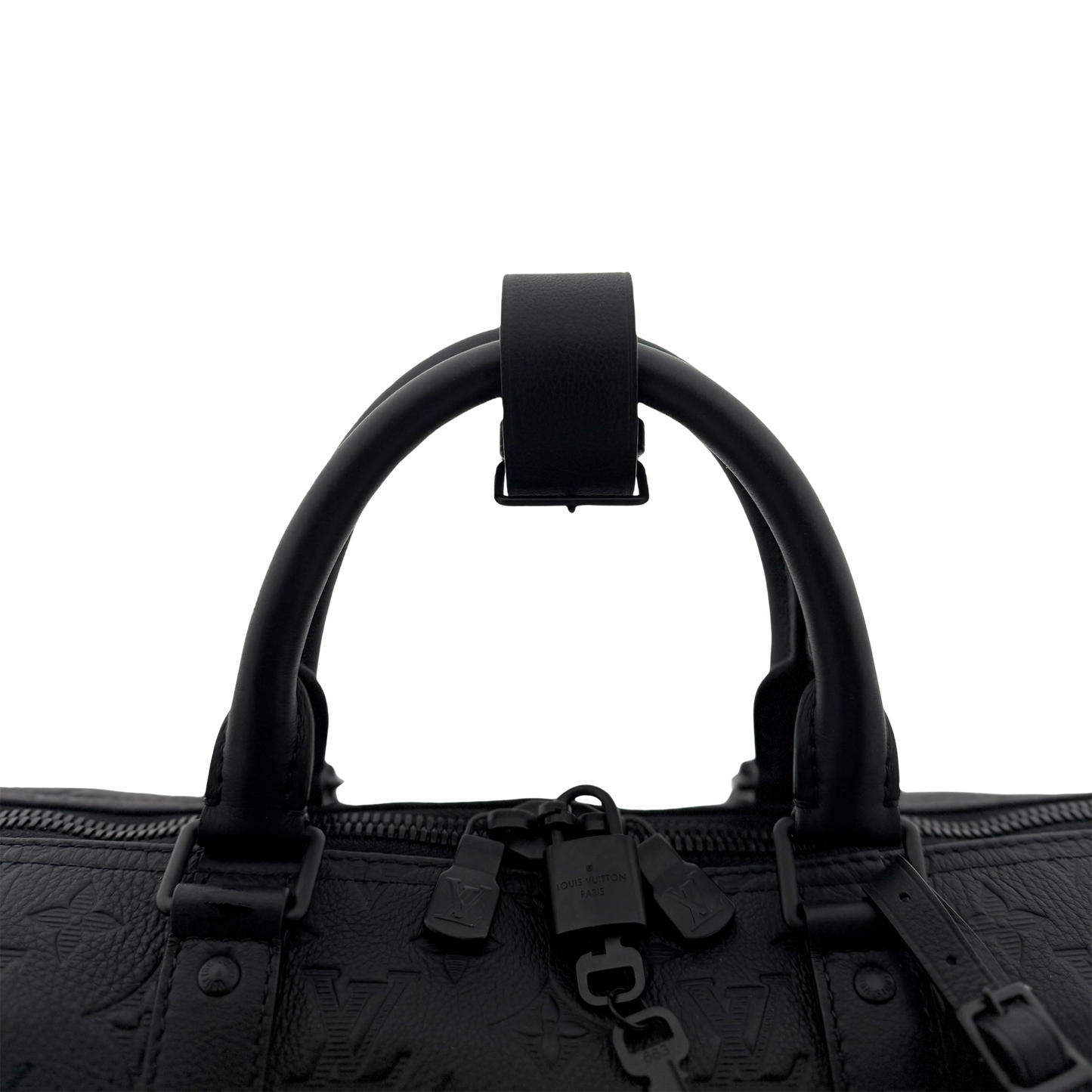Louis Vuitton Keepall 50 mit Schulterriemen M44810 schwarz / neuwertig Louis Vuitton