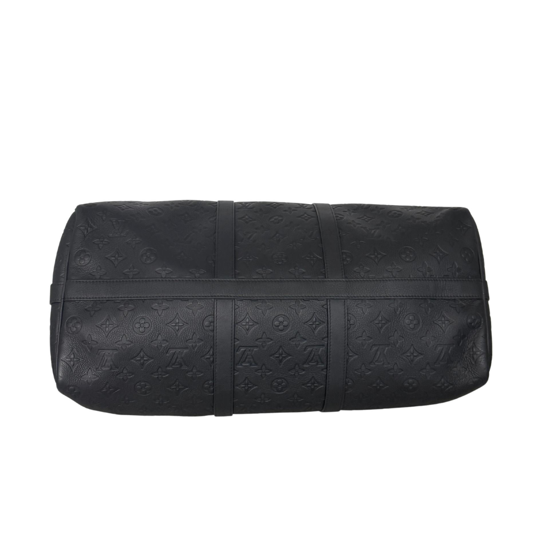 Louis Vuitton Keepall 50 mit Schulterriemen M44810 schwarz / neuwertig Louis Vuitton