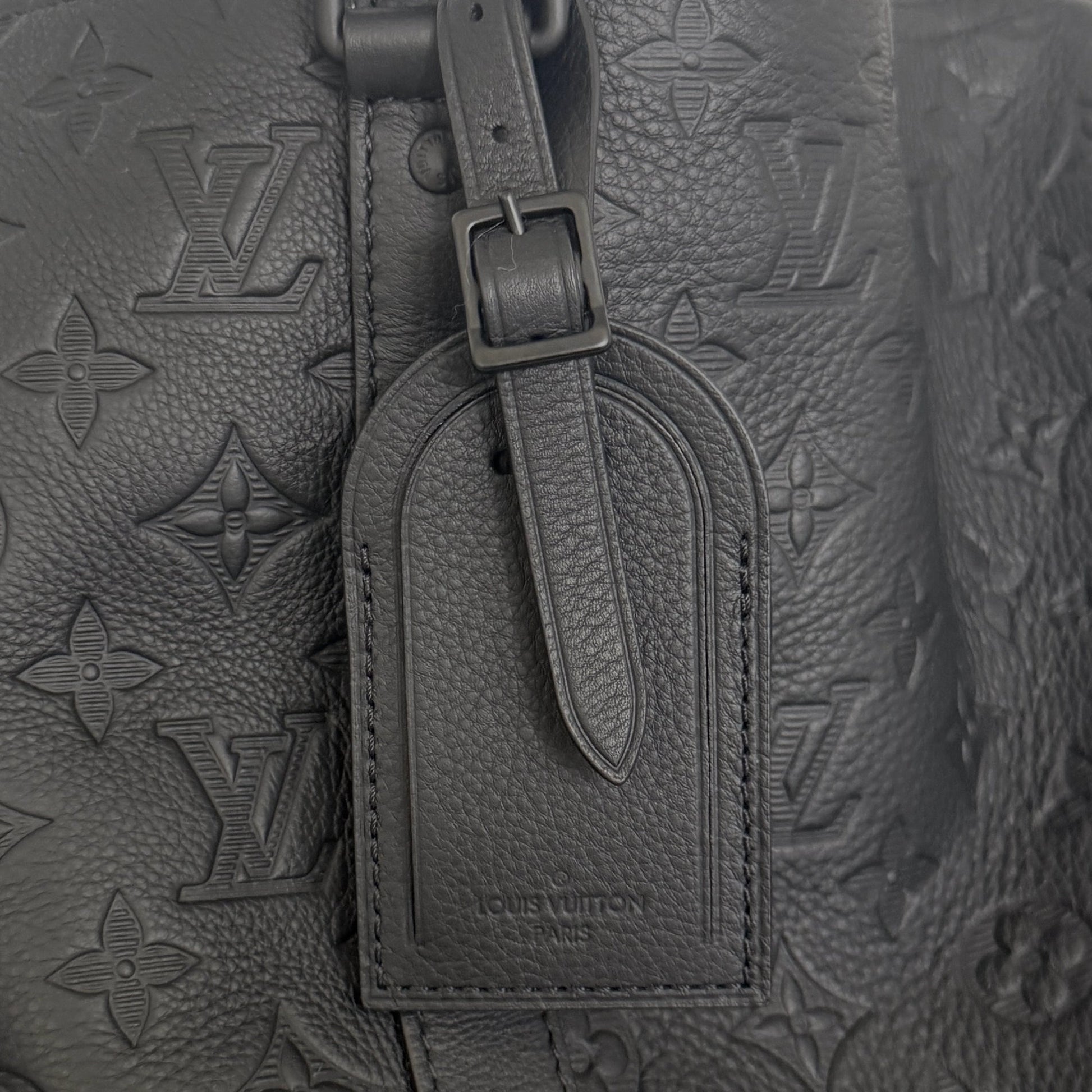 Louis Vuitton Keepall 50 mit Schulterriemen M44810 schwarz