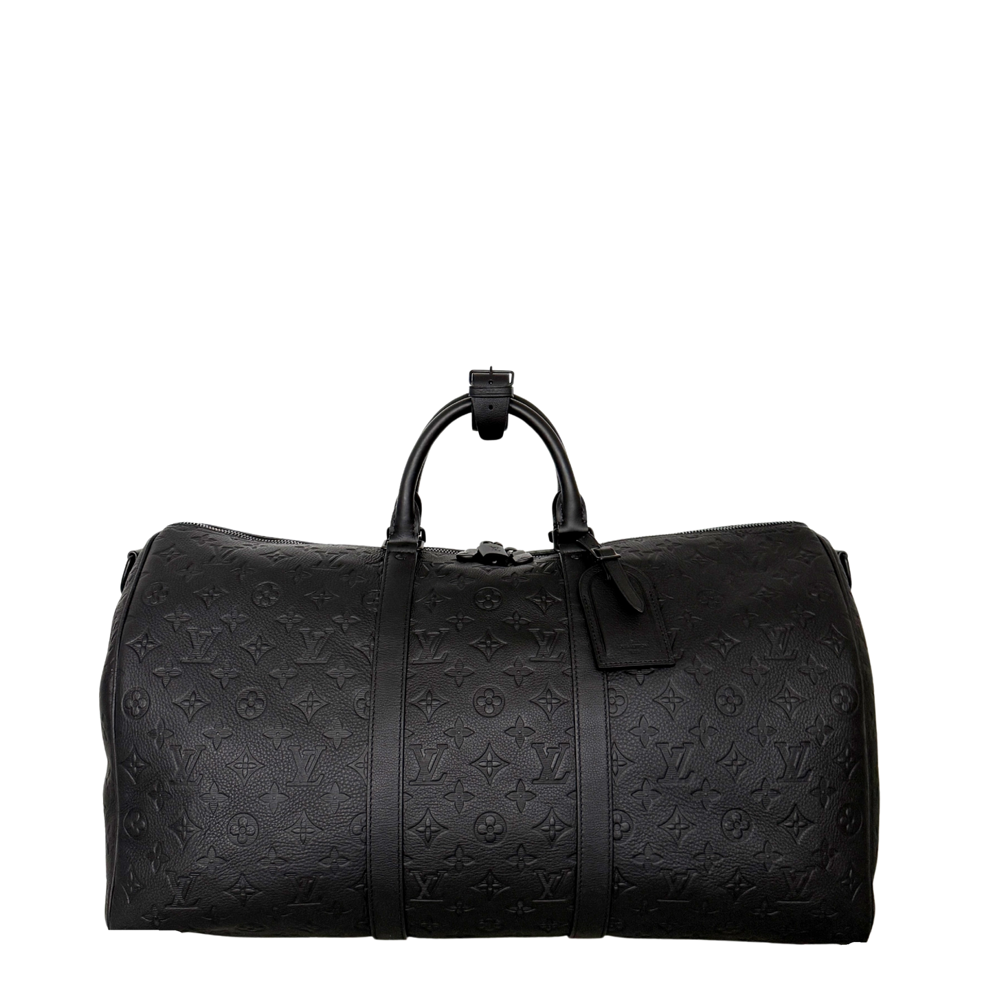 Louis Vuitton Keepall 50 mit Schulterriemen M44810 schwarz / neuwertig Louis Vuitton