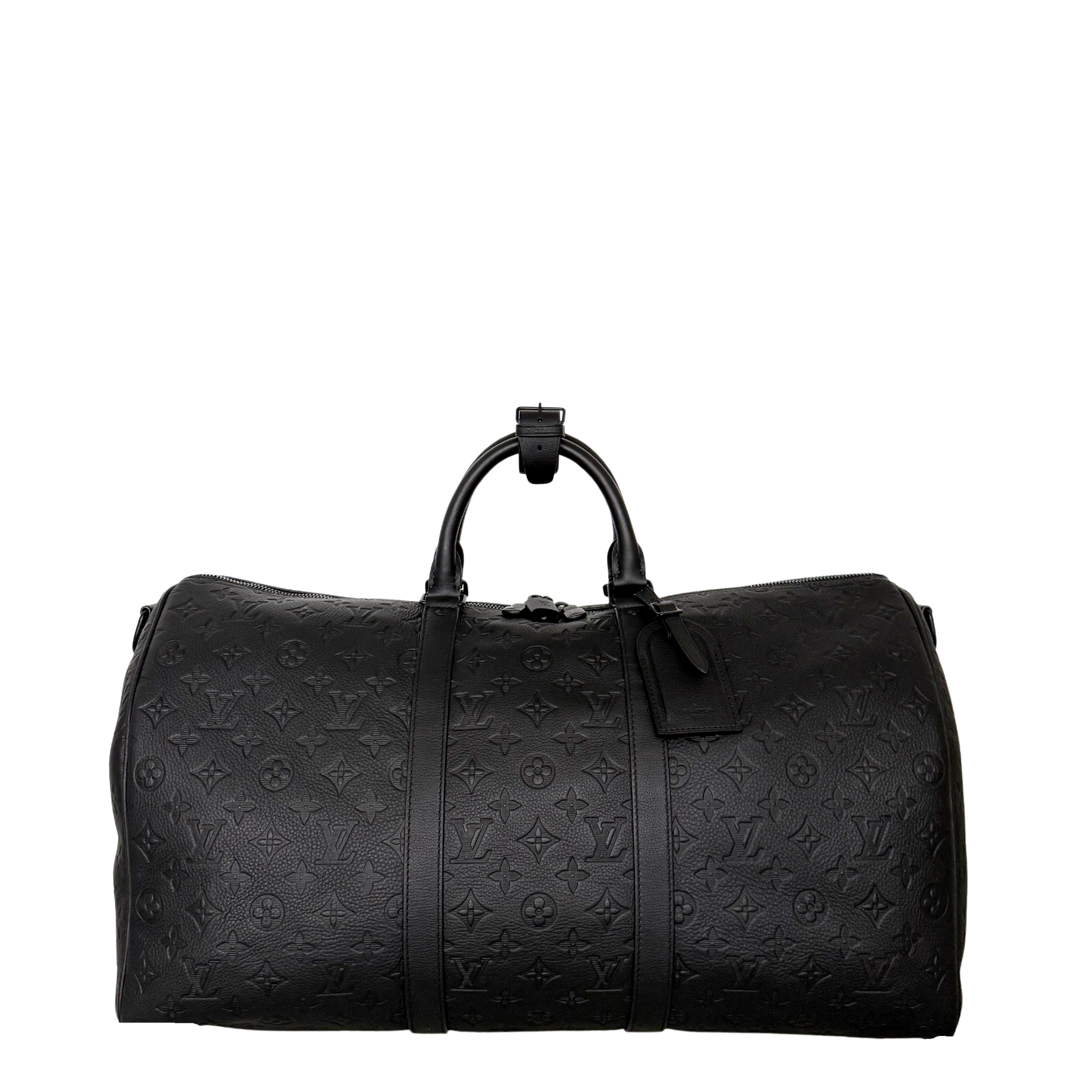 Louis Vuitton Keepall 50 mit Schulterriemen M44810 schwarz / neuwertig Louis Vuitton