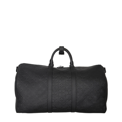 Louis Vuitton Keepall 50 mit Schulterriemen M44810 schwarz / neuwertig Louis Vuitton